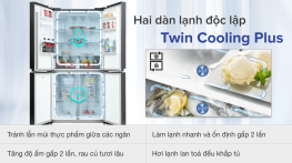 Tủ lạnh Samsung Inverter 488 lít Multi Door RF48A4010M9/SV