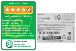 Smart Tivi Samsung 4K Crystal UHD 65 inch UA65BU8000
