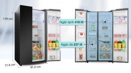 Tủ lạnh Samsung Inverter 655 lít Side By Side RS62R5001B4/SV