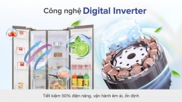 Tủ lạnh Samsung Inverter 655 lít Side By Side RS62R5001M9/SV