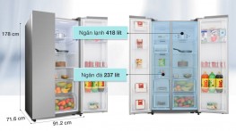 Tủ lạnh Samsung Inverter 655 lít Side By Side RS62R5001M9/SV