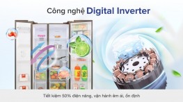 Tủ lạnh Samsung Inverter 635 lít Side By Side RS64R53012C/SV