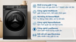 Máy giặt Electrolux UltimateCare 700 Inverter 11 kg EWF1143R7SC